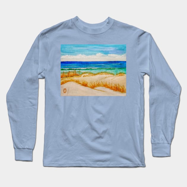 Beautiful Day at the Beach Long Sleeve T-Shirt by Matt Starr Fine Art